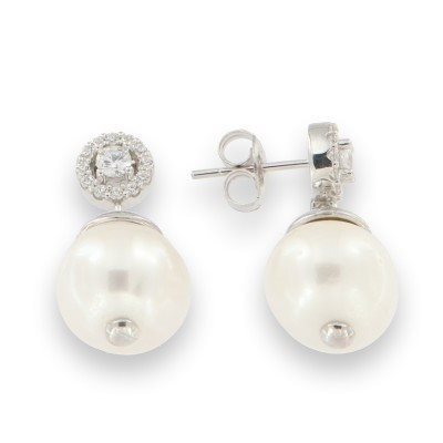 Orecchini Domar Gioielli Donna Orecchini perle argento 925 in Argento Cubic Zirconia EPB103610 - EPB103610